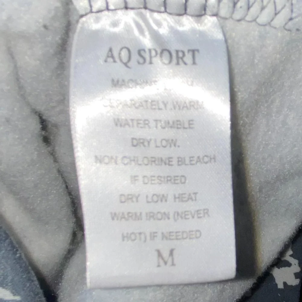 AQ Sport Hoodie Blue and White Cow Print - Picture 6 of 6
